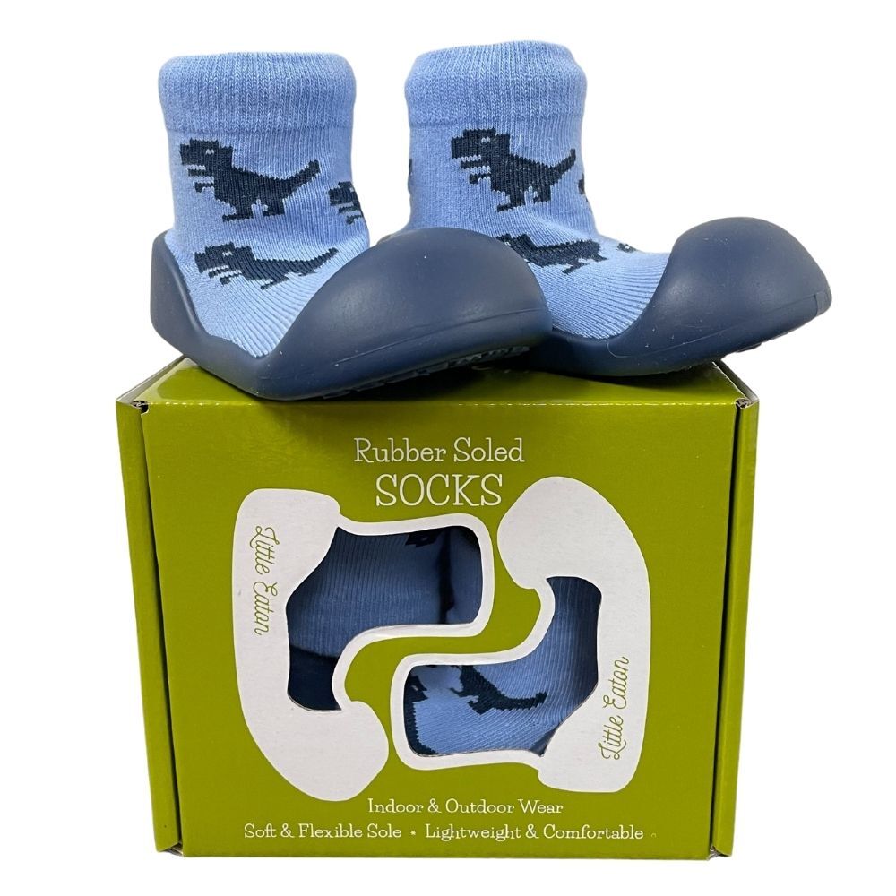 Rubber Soled Socks - Dinosaur