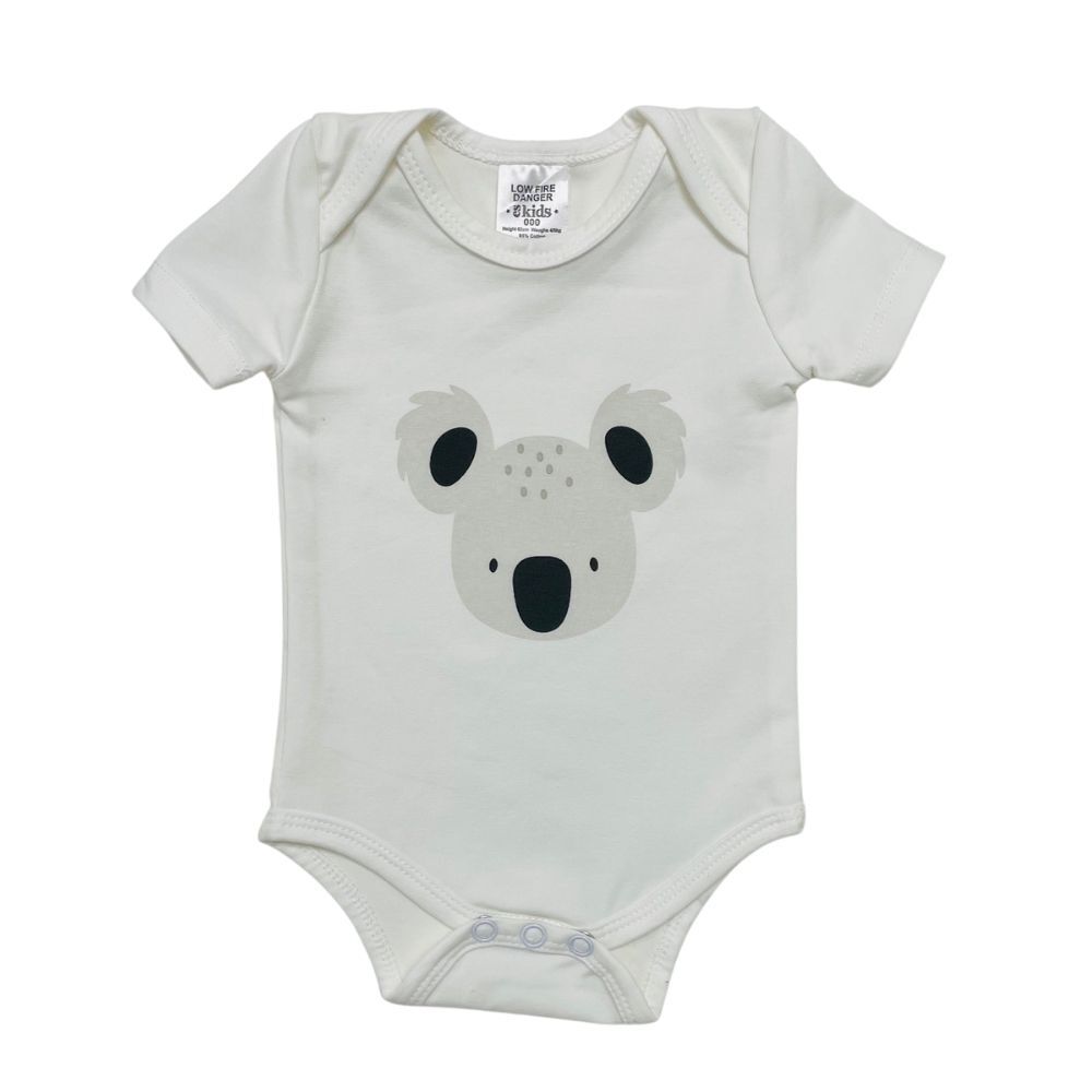 Wholesale baby bodysuit with koala print, wholesale baby clothing