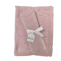 Knitted Baby Blanket - Pink Star 70x100cm