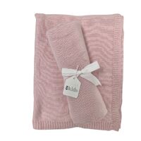 Knitted Baby Blanket - Pink Star 70x100cm