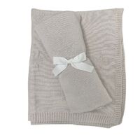 Knitted Baby Blanket - Stone Star 70x100cm