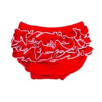 Baby Bloomers - Red - 95% Cotton 5% Spandex, 6-24mth