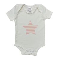 Bodysuit SS Pink Star - 95% Cotton 5% Spandex