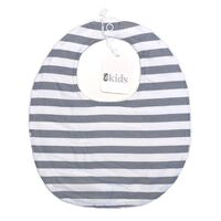 Round Neck Bib - Grey Stripe