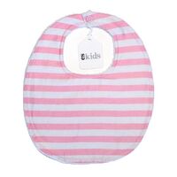 Round Neck Bib - Pink Stripe