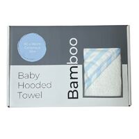 Bamboo Hooded Towel - Blue Stripe - 90x90cm