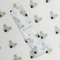 Muslin Wrap - Grey Koala - 100x120cm