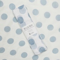 Muslin Wrap - Large Blue Dot - 100x120cm