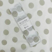 Muslin Wrap - Large Grey Dot - 100x120cm