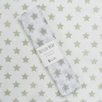 Muslin Wrap - Grey Star - 100x120cm