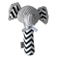 Elephant Stick Rattle - Grey - 16cm