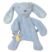 Bunny Comforter with Dummy Holder - Blue- 30cm