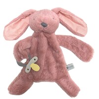 Bunny Comforter with Dummy Holder - Blush Stripe - 30cm