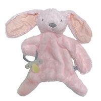 Bunny Comforter with Dummy Holder - Pink Stripe - 30cm