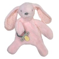 Bunny Comforter with Dummy Holder - Pink - 30cm