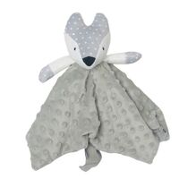 Fox Comforter with Rattle - Grey - 30cm
