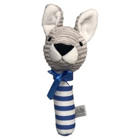 Kangaroo Stick Rattle - Blue - 18cm
