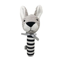 Kangaroo Stick Rattle - Black - 18cm