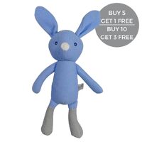 Knitted Dangly Bunny - Blue - 40cm