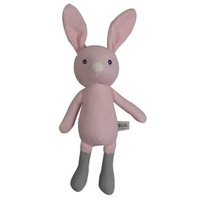 Knitted Dangly Bunny - Pink - 40cm