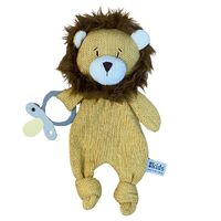 Knitted Eco Lion Baby Comforter with Dummy Holder