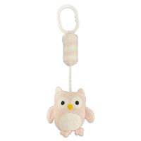 Knitted Owl Chime Toy - Pink