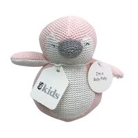Knitted Penguin Roly Poly- Pink - 16cm
