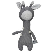 Knitted Spotty Giraffe - Grey - 27cm
