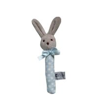 Bunny Rattle Mini - Beige/Blue - 18cm