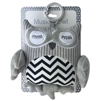 Musical Owl - Grey - 18cm