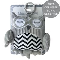 Musical Owl - Grey - 18cm