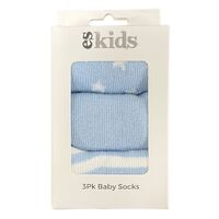 Baby Socks Boxed - 3Pk Blue Star