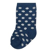 Baby Socks 10Pk - Navy Spot (loose)
