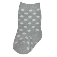 Baby Socks 10Pk - Grey Spot (loose)