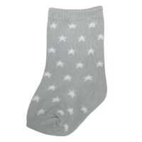 Baby Socks 10Pk - Grey Star (loose)