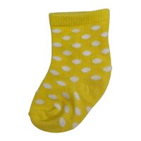 Baby Socks 10Pk - Yellow Spot (loose)