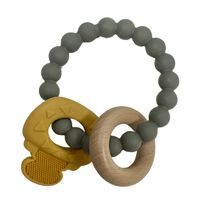 Teether Silicone Ring Key - Olive
