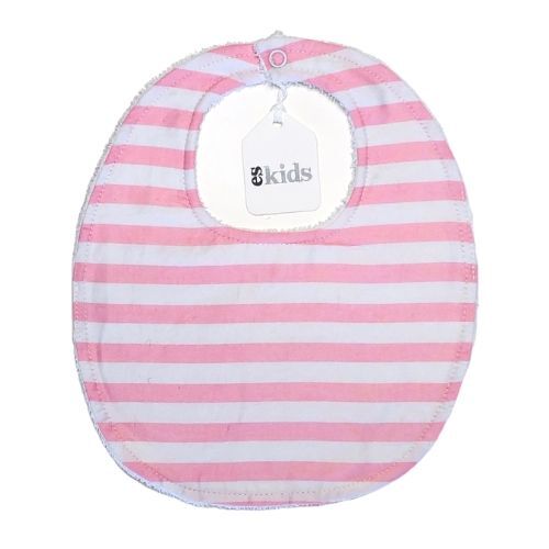 Round Neck Bib - Pink Stripe