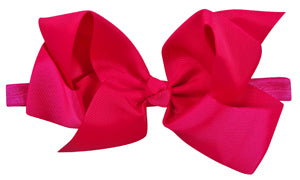 Bow Headband - Dark Pink