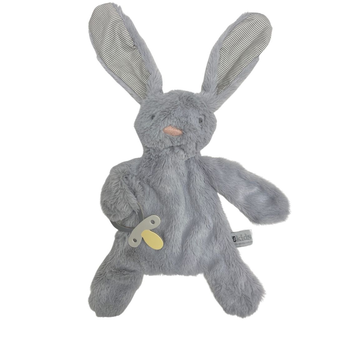 Bunny Comforter with Dummy Holder - Storm Stripe - 30cm