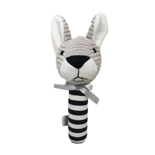 Kangaroo Stick Rattle - Black - 18cm